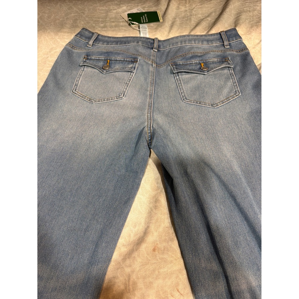 Halara Flex Low Rise Flare Casual Jeans Blue Denim Pockets Large L - Picture 13 of 14